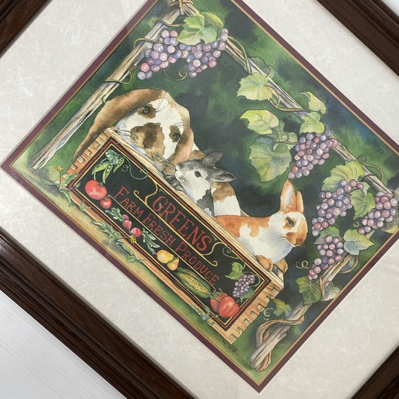 Rabbit Bunny Picture Farm Fresh Solid Wood Frame - Picture 2 of 11